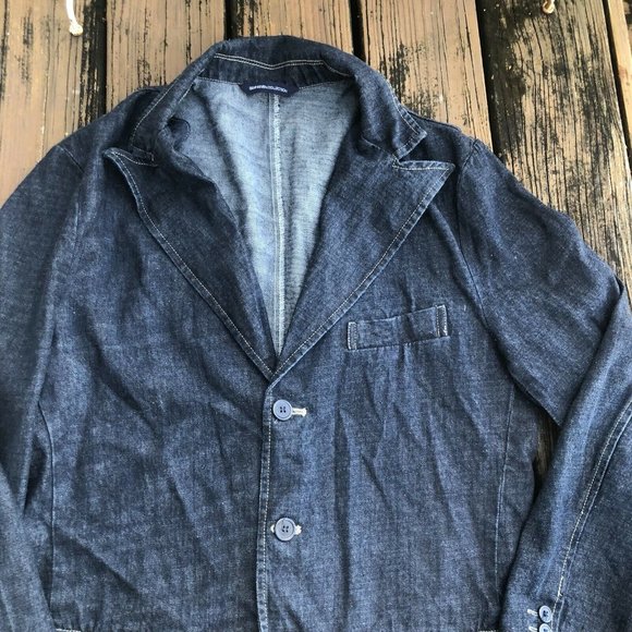 Gear Seven Collection Skull Embroidery Jean Jacket Size M Mens Blue Denim Coat - Picture 4 of 7